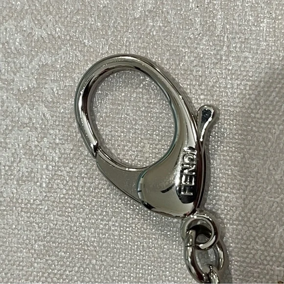 Fendi Fuchsia Leather Card & Coin Wallet with Keychain - Picture 5 of 10